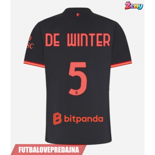 Lacne Ženy Futbalové dres AC Milan Koni De Winter #5 2026-27 Krátky Rukáv - Tretina